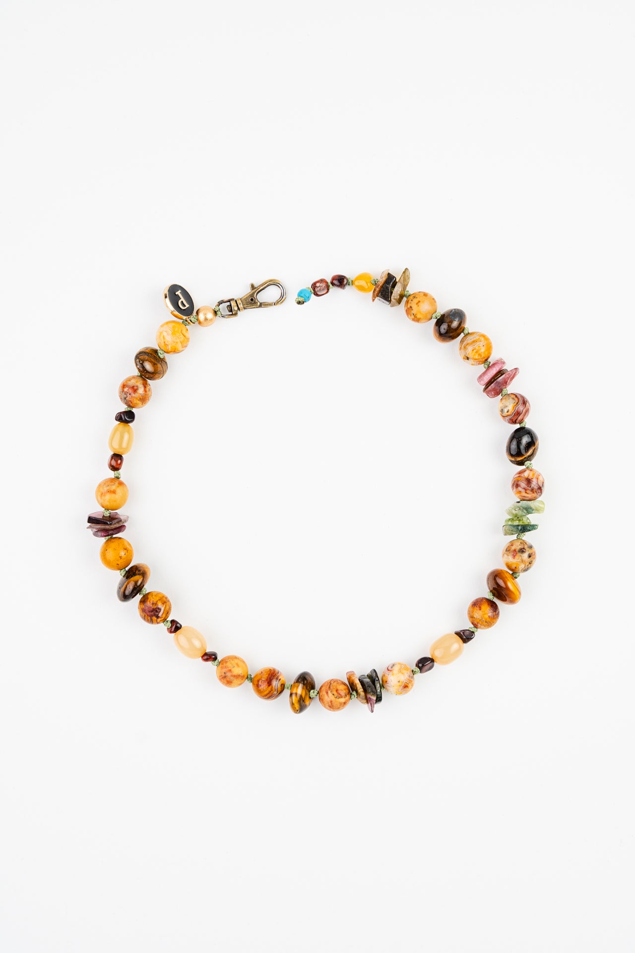 WEB55 Dog Collar Semi-Precious Stones