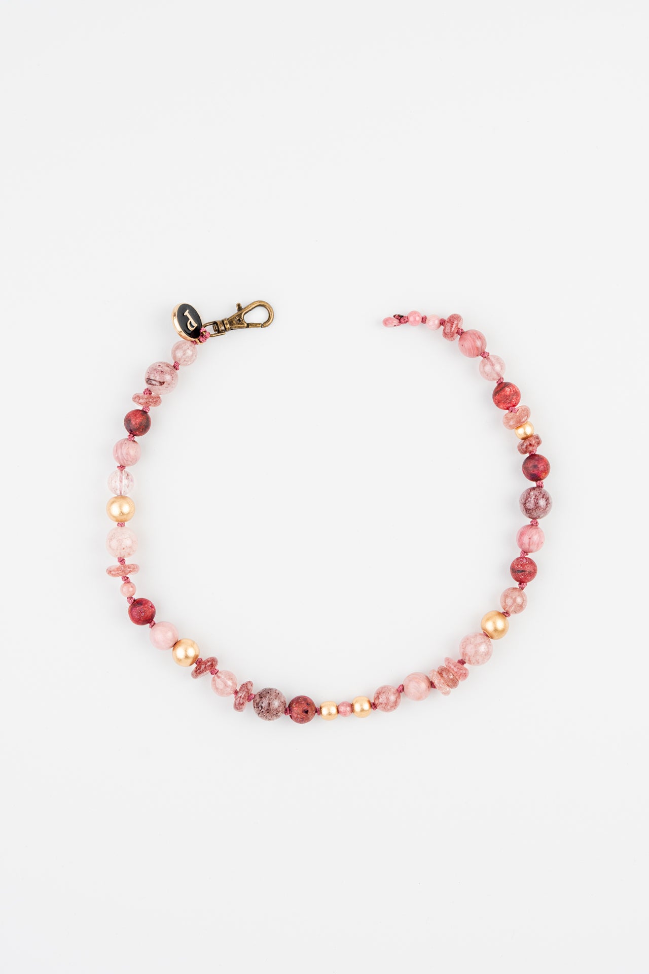 WEB59 Dog Collar Semi-Precious Stones