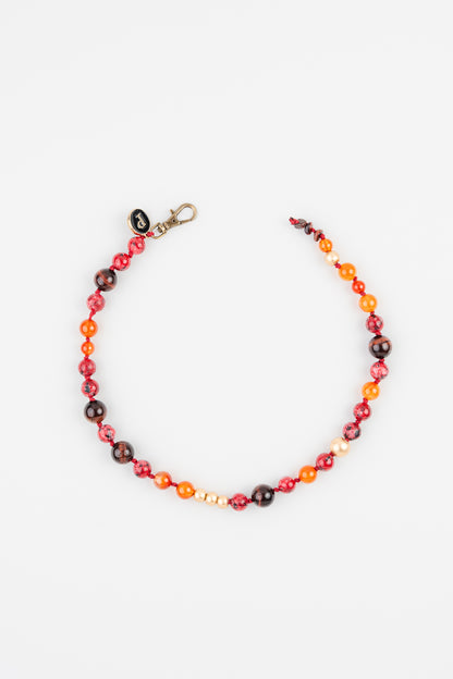 WEB60 Dog Collar Semi-Precious Stones