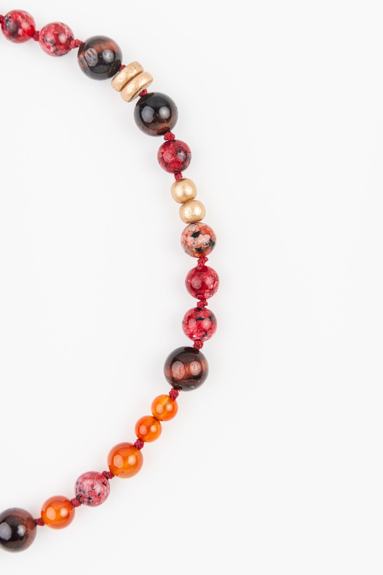 WEB61 Dog Collar Semi-Precious Stones