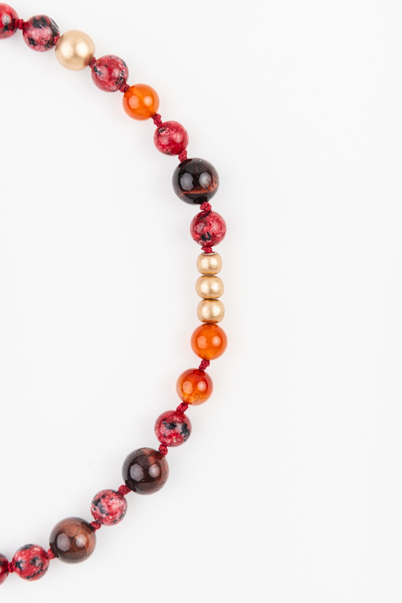 WEB60 Dog Collar Semi-Precious Stones