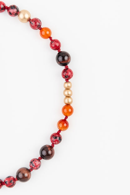 WEB60 Dog Collar Semi-Precious Stones