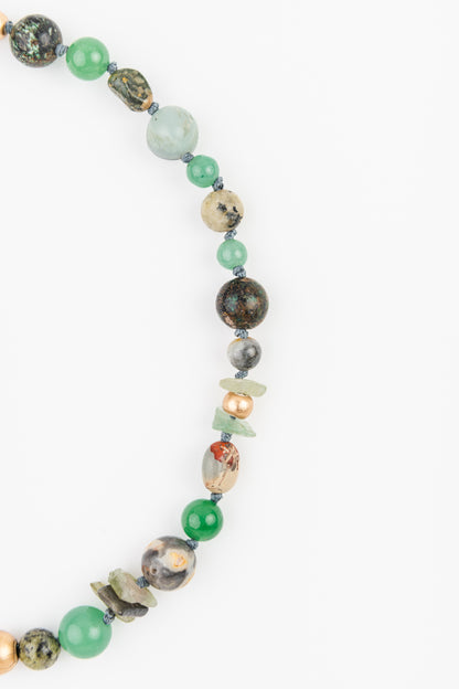 WEB58 Dog Collar Semi-Precious Stones