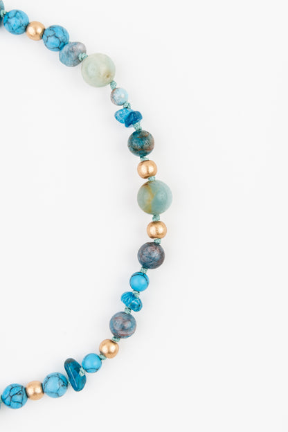 WEB54 Dog Collar Semi-Precious Stones