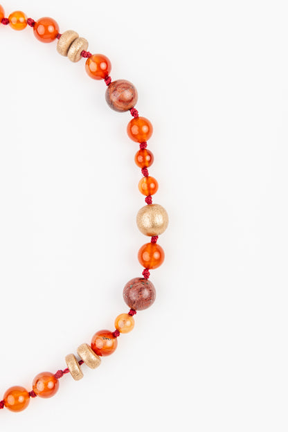 WEB62 Dog Collar Semi-Precious Stones
