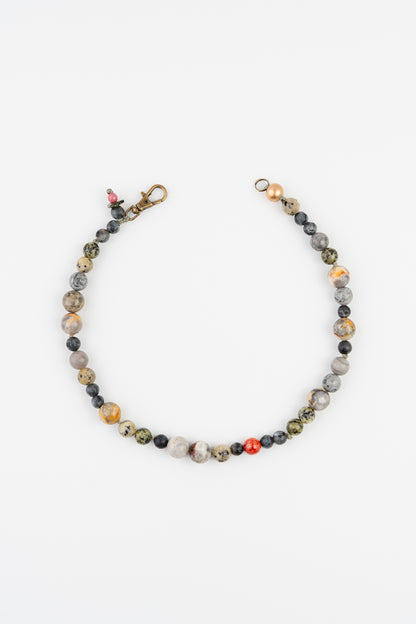 WEB15 Dog Collar Semi-Precious Stones