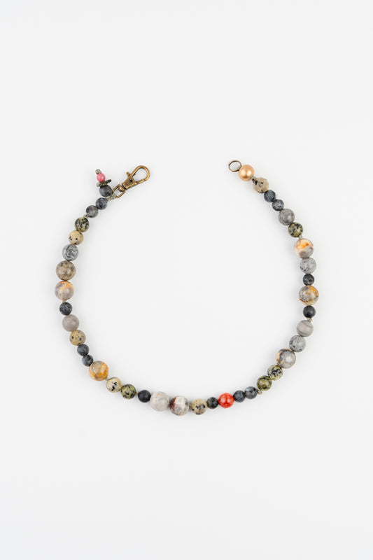 WEB15 Dog Collar Semi-Precious Stones
