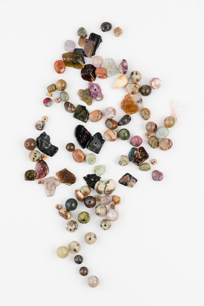 WEB65 Dog Collar Semi-Precious Stones