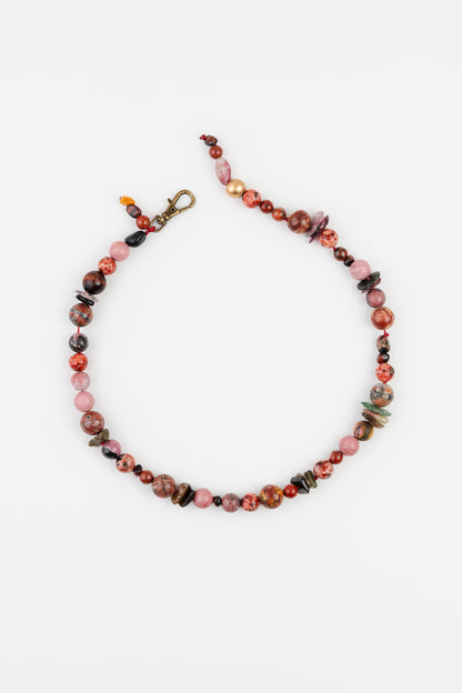 WEB4 Dog Collar Semi-Precious Stones