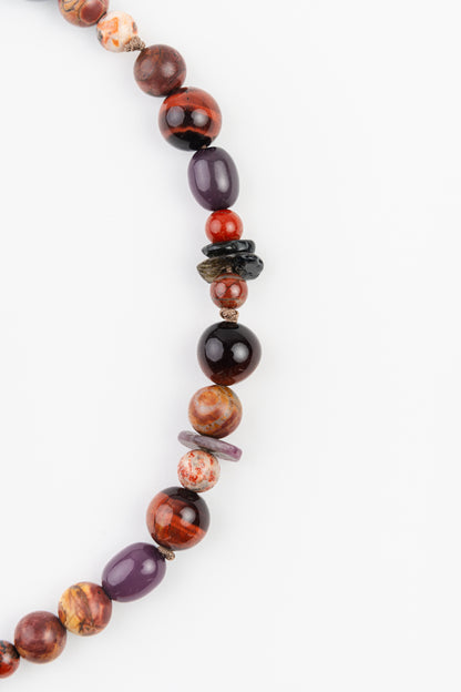 WEB7 Dog Collar Semi-Precious Stones