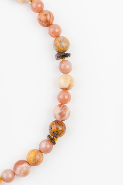 WEB8 Dog Collar Semi-Precious Stones