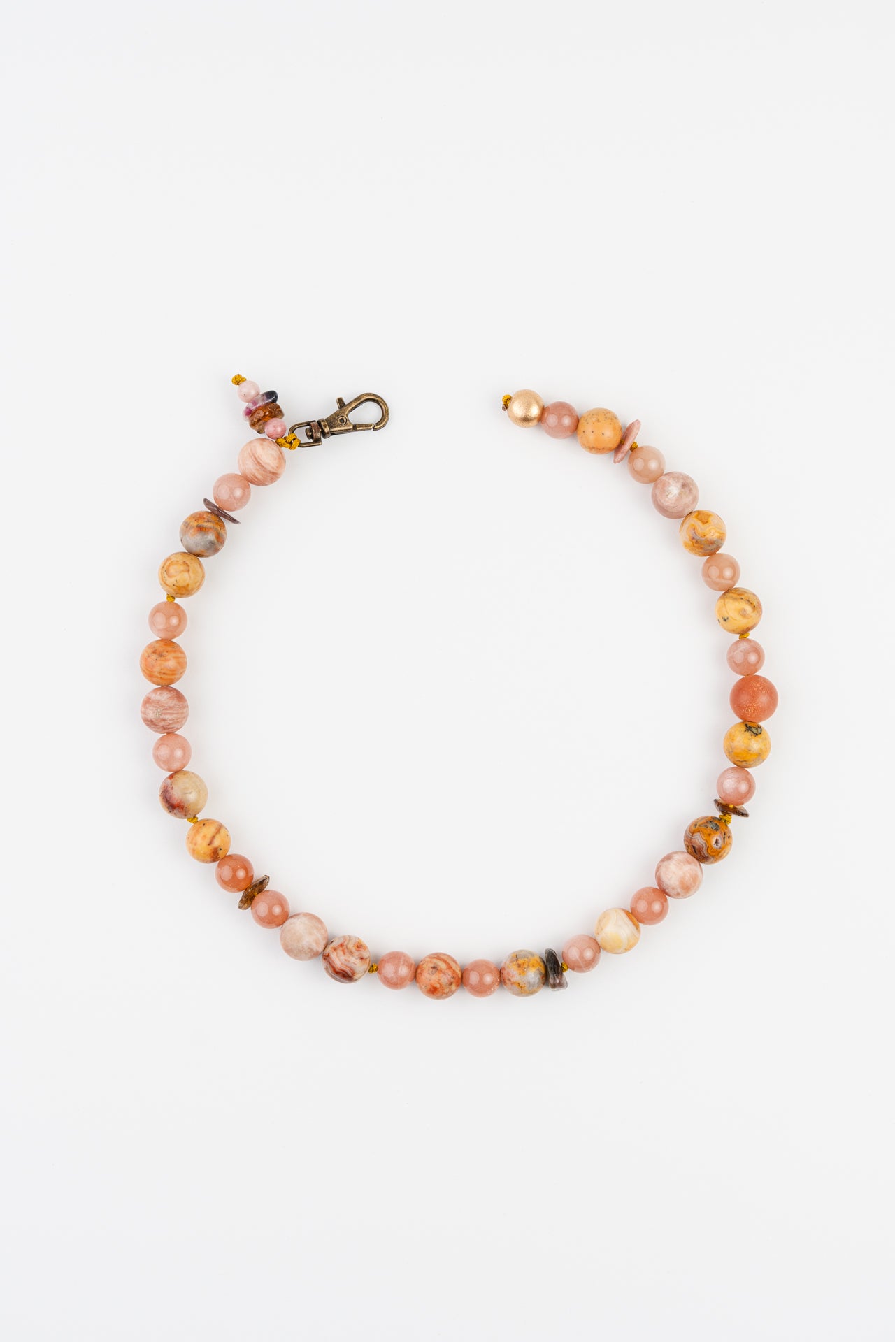 WEB8 Dog Collar Semi-Precious Stones