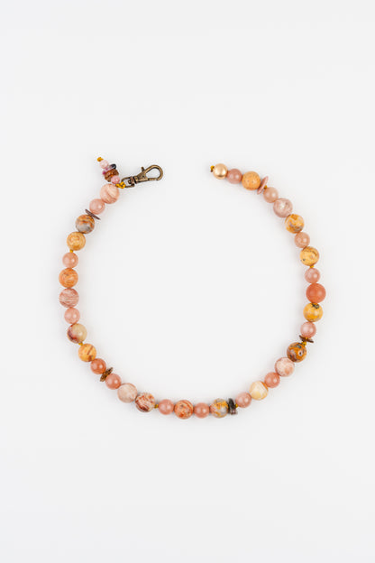 WEB8 Dog Collar Semi-Precious Stones